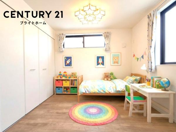 横浜市磯子区岡村１丁目の新築一戸建の洋室|本画像はAIがCGで家具作成しており、実際の現地に家具は設置されておりません。また、販売価格に家具等は含まれておりません。