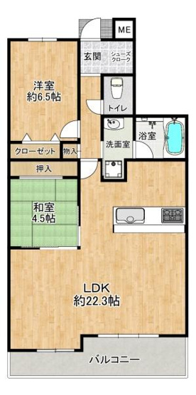 【間取り】 | ワコーレヒルズ須磨潮見台