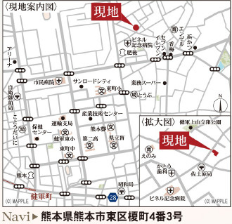 仲介手〇料不要　リーブルガーデン東区榎町【東町小・東町中】の地図|カーナビ➡東区榎町４番3号