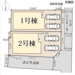 リーブルガーデン堺市美原区小寺1期の区画図