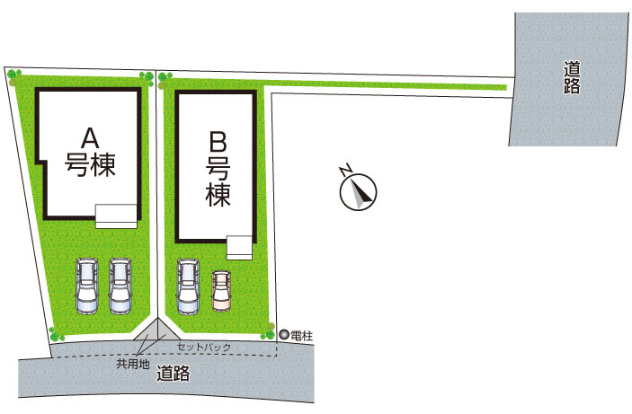 加古川市加古川町大野　新築一戸建ての区画図|全2区画