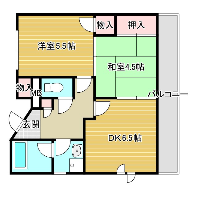 光栄ハイツ千里丘の間取り