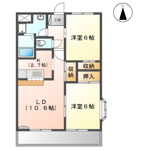 グランディール羽根の間取り