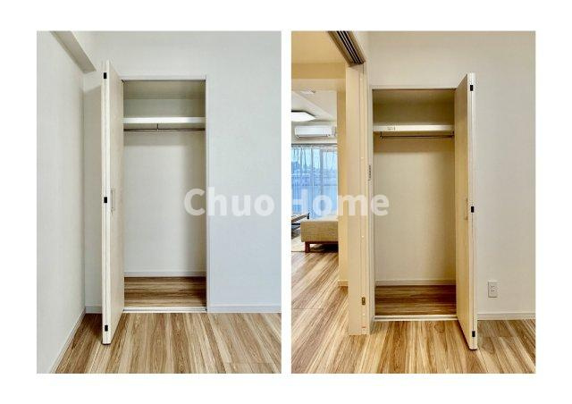 GSハイム第2金町の収納|居室にはクローゼットを完備し、自由度の高い家具の配置が叶うシンプルな空間です。お子様の成長と必要になる子供部屋を与えるにはぴったりの間取りですね。