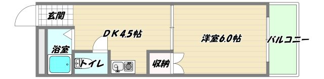 大阪市淀川区野中北２丁目の賃貸マンションの間取り