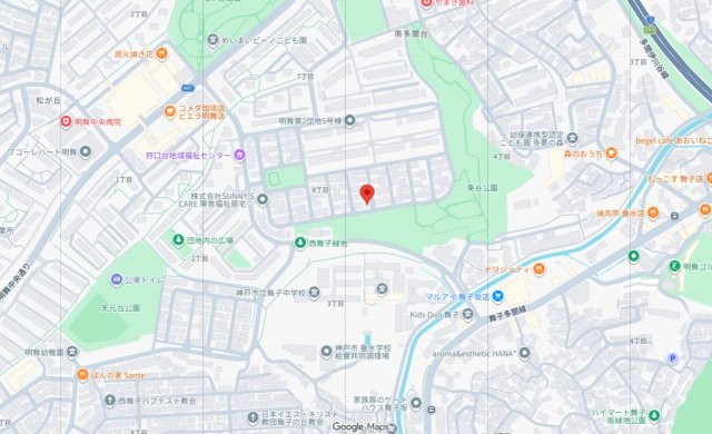 神戸市垂水区南多聞台　新築一戸建ての地図