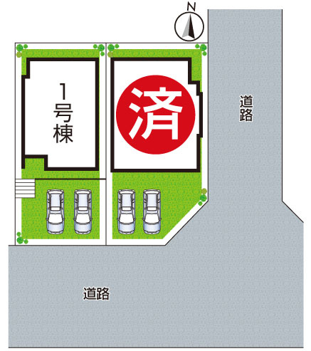 神戸市垂水区南多聞台　新築一戸建ての区画図|全2区画