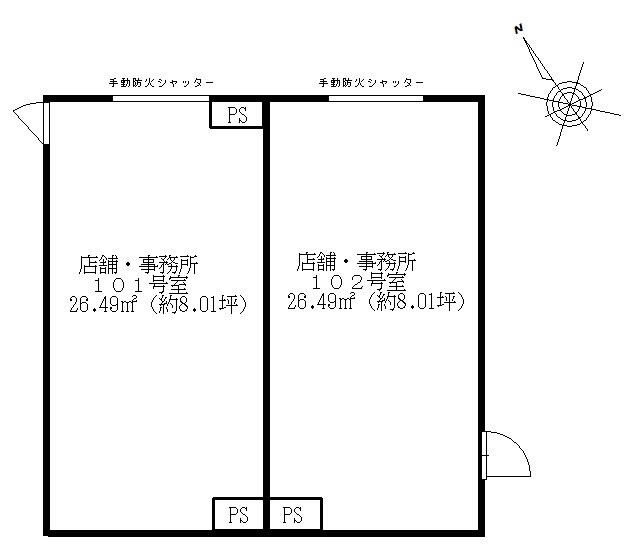 柏市富里２丁目の店舗事務所の間取り