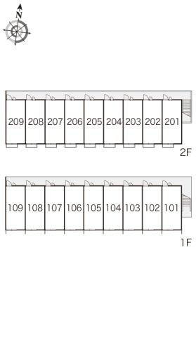 レオパレスＡＭＯＲＥの区画図