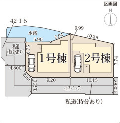 リーブルガーデン尼崎市大島1期の区画図