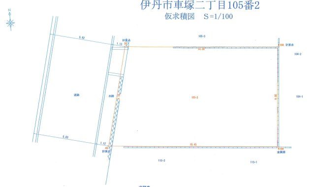 【土地図】 | PLASIR車塚　売土地 | 仮測