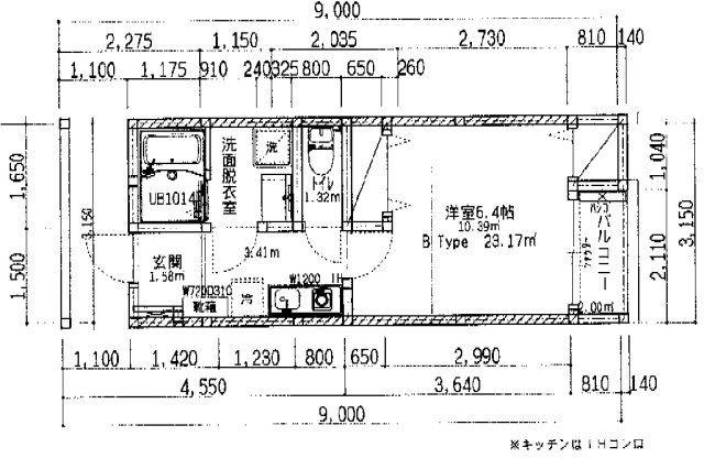 マメゾン二葉の間取り