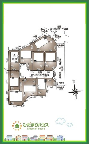郡山市安積町笹川第7　新築戸建　5号棟の区画図|閑静な住宅地で叶える穏やかな新生活☆彡