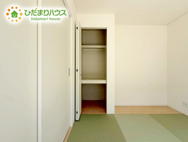 郡山市安積町笹川第7　新築戸建　9号棟の収納|"和室にも大容量のクローゼット完備！
お布団やお子様のおもちゃなどがスッキリ収納できますね(^^♪"