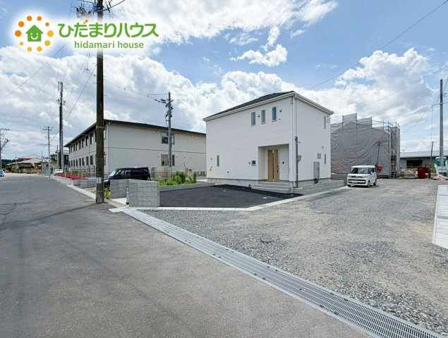 郡山市安積町笹川第7　新築戸建　9号棟の前面道路含む現地写真|是非一度、ご家族そろってご内覧ください♪