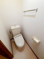 落ち着いた色調のトイレです