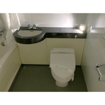 落ち着いた色調のトイレです