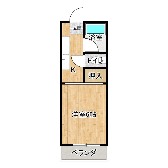 想定年間賃料534万　想定利回り19.07％　木造の間取り