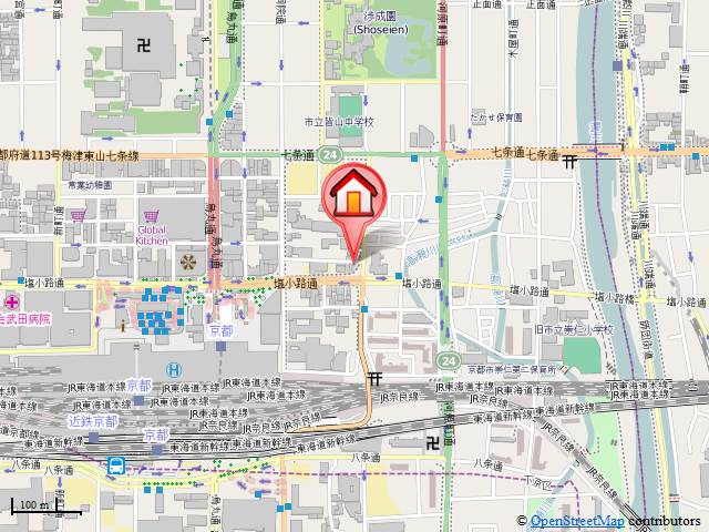 プレサンス京都駅前の地図