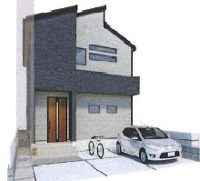 川越市かすみ野３丁目の新築一戸建の外観パース|２号棟