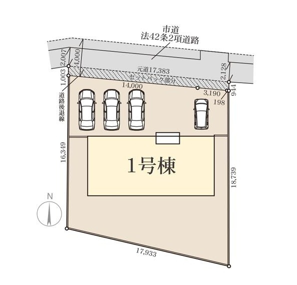 石岡市石岡第9　新築戸建　の区画図