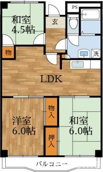 メゾンカーサー2号館の間取り