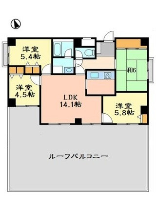 ライオンズマンション牛田東の間取り