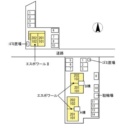 【区画図】 | エスポワールⅡ