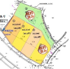 ☆【売地】うるま市高江洲－全5区画の区画図