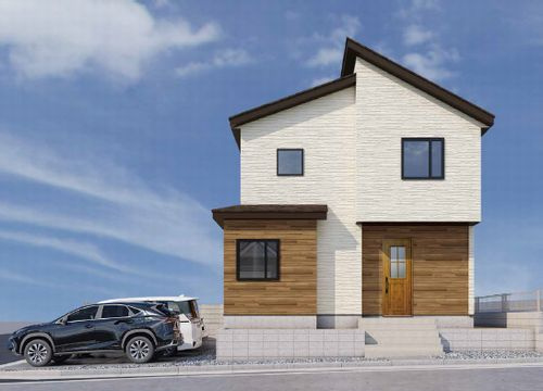 【外観】 | 【仲介手数料０円】伊勢原市高森1期　新築一戸建て | 外観パース　伊勢原市高森1期　新築一戸建て