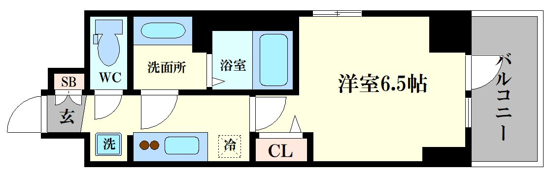 （ラグゼナなんば南）の間取り