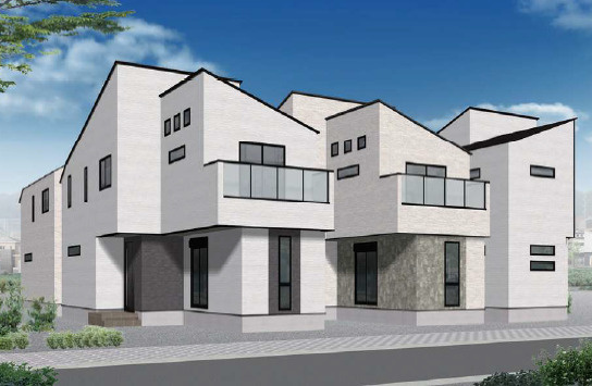 杉並区今川4丁目　自然豊かな住環境　ZEH水準　最終1棟の外観パース