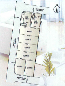 藤沢市石川2丁目　新築戸建　全8棟2号棟の区画図