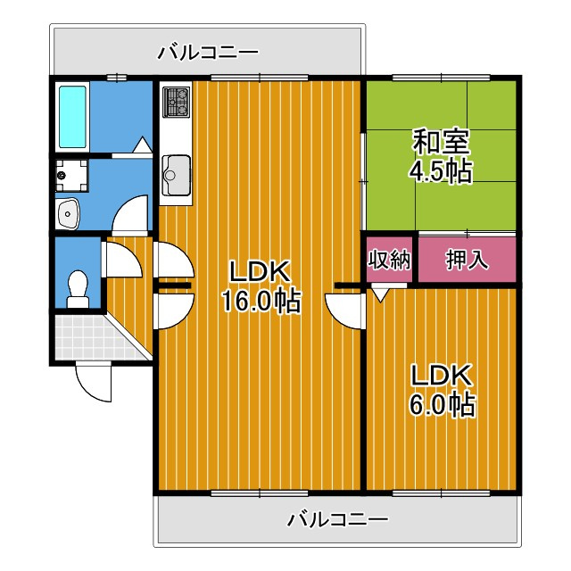 パークアベニュー弐番館の間取り