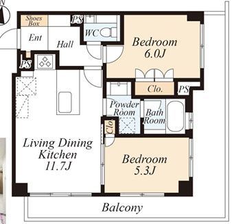 ピアースコード二子玉川の間取り
