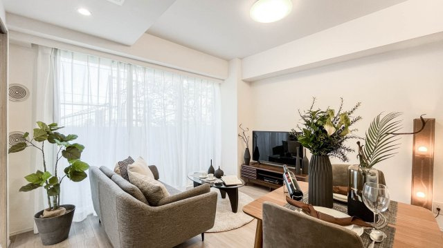 ピアースコード二子玉川の居間・リビング|ゆったり過ごせる居間です