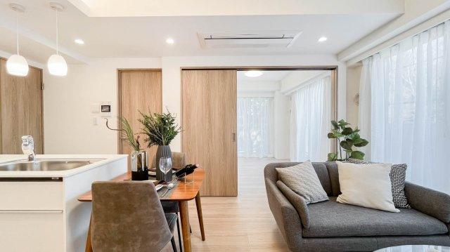 ピアースコード二子玉川の居間・リビング|ゆったりとしたリビングです