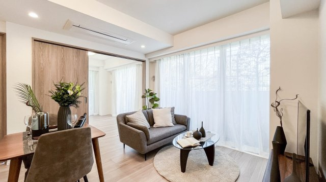 ピアースコード二子玉川の居間・リビング|ゆったり過ごせる居間です