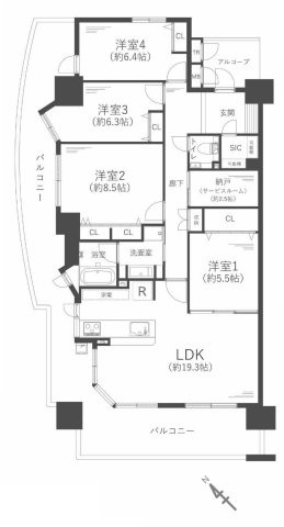 ルネヒューマンズガーデンパラディオB棟