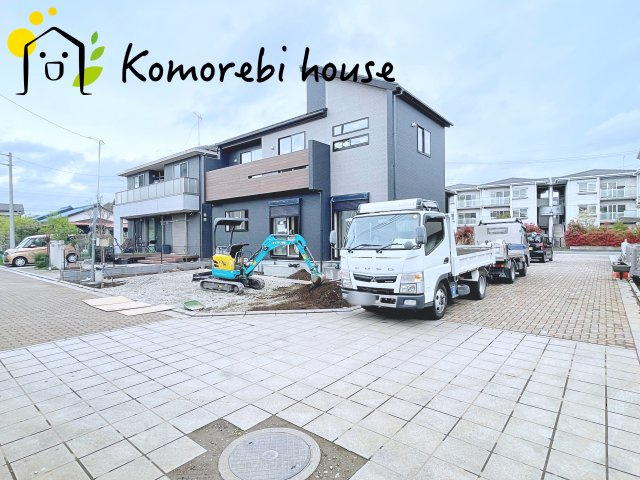 【大宮　East Terrace】さいたま市見沼区大谷　新築一戸建て　ブルーミングガーデン　01の前面道路含む現地写真|4/10撮影