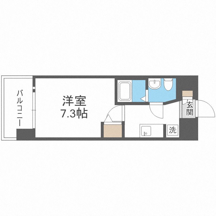 エグゼ難波ウエストリバーの間取り