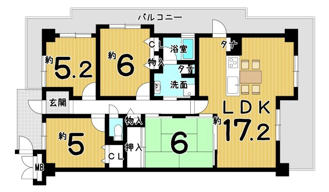 サンシティ西京極1番館の間取り