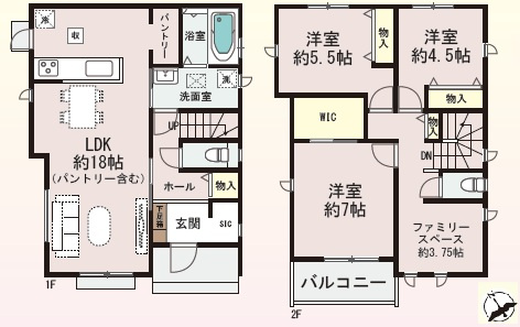 加古川市加古川町大野　　JR「日岡駅」徒歩10分の間取り