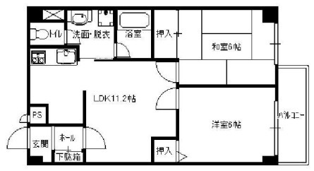 クレール帝塚山の間取り