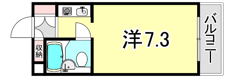 シャンブルド甲東園の間取り