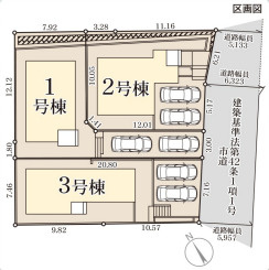 リーブルガーデン福岡市西区拾六町4丁目の区画図