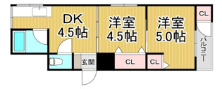浅堀マンションの間取り