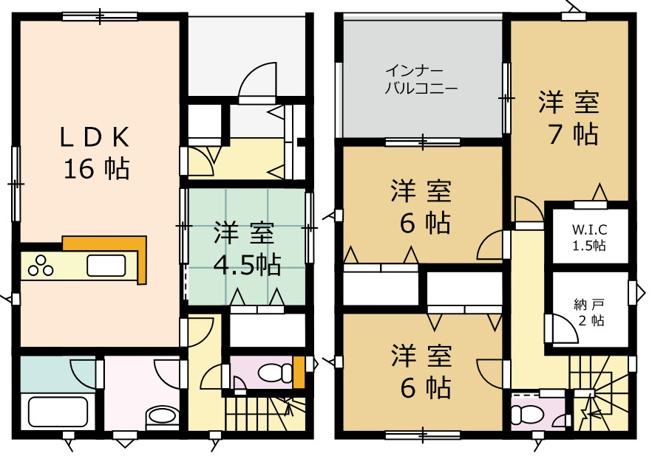 【間取り】 | 上古川第１１ １号棟