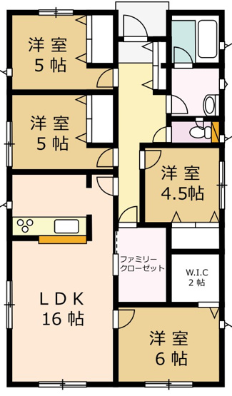【間取り】 | 上古川第１１　２号棟