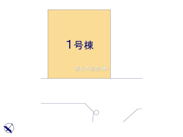 練馬区土支田3丁目 限定1棟の区画図|土地面積108.90㎡　前面道路南東約4.0ｍ公道に面しております 土地面積に高圧線下(送電線による送電線地約権)約44平米を含む）